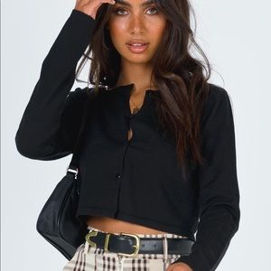 Cropped cardigan top